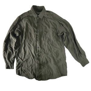 Claiborne Sage Green Silk Button Down